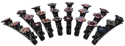 EPIGEIST Set 8 Fermagli per Chioma Intrecciati con Fiori Artificiali Accessori Gioiello per Chioma da Donna Fermagli per Frangia e Trecce Leggeri e Sicuri per Styling Quotidiano e