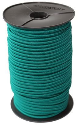 10 meter expanderrep 8 mm grön + 10 spiralkrokar | presenningsrep | gummirep | krok | rep | spännrep
