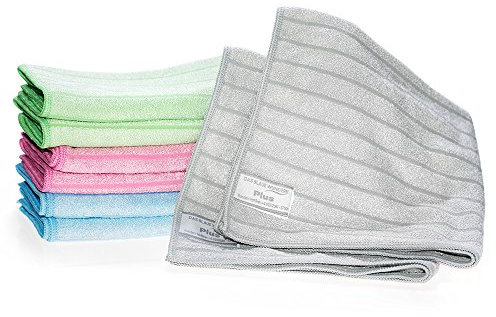 Das blaue Wunder Plus Reinigungstücher 8X 40x40 cm (BUNT), reinigt, trocknet und poliert, Mikrofaser, Putztuch, Trockentuch für Küche, Bad, Haushalt, Auto