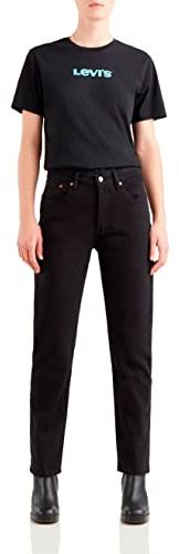 Levi's 501 Crop Jeans Femme, Black Heart, 28W / 26L
