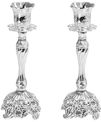 2 st ljusstake ljusstake, antik metall kandelaber, silver, ljusstake, stor ljusstake, unikt huvud, bröllopshändelse
