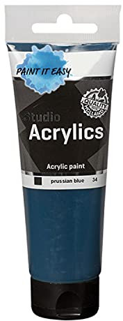 PAINT IT EASY NEU Studio Acrylfarbe, Akademie Qualität, 250 ml, Preußisch-Blau