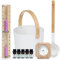 SULENO - Sauna Set KJELL 2 | 9-teilig - Saunakübel, Saunakelle, Klimamesser 2in1, Sanduhr, Saunadüfte, Saunazubehör (Weiß)