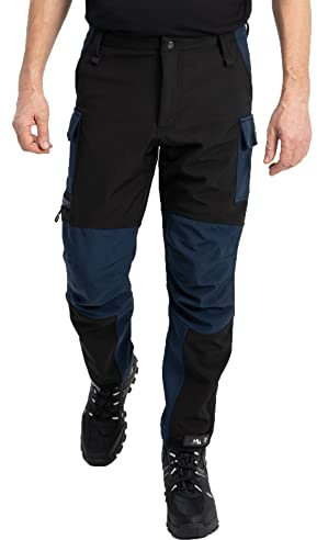 Rock Creek Herren Softshell Hose Cargohose Outdoorhose Wanderhose Herrenhose Wasserdicht Skihose Arbeitshose Winterhose Trekkinghose H-310 Dunkelblau S