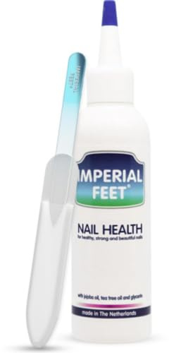 Nail Strengthener with Glass Nail File - Nail Strengthener and Growth for Damaged Nails - Yellow Nail Care Kit - Nail Growth Oil - Nail Hardener Extra Strong and Growth