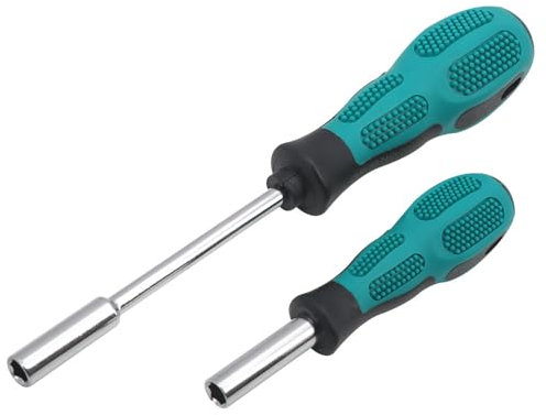 Sechskant-Bithalter, Schraubendrehergriff für 1/4-Zoll-Bits, magnetischer Bit-Treiber mit weichem Griff, 115 mm und 200 mm lang, 2 Stück