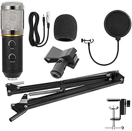 ELzEy Set microfono; Supporto universale for supporto a sbalzo Live K Song Set microfono a condensatore Microfono for voce