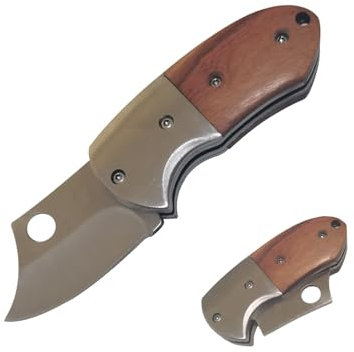 XUDIY Kleines Mehrzweck-Taschenmesser, faltbares EDC-Messer mit 1,89 Zoll scharfer Klinge für Camping, Wandern, Jagd und Heimwerker. (Quadratischer Kopf)