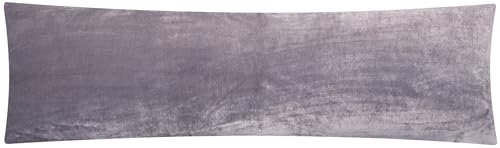 Fleece Winter Seitenschläferkissen Bezug in 40x145cm - Anthrazit - flauschig weich und warm, kuschelig - 1 Stück (W-40x145cm-Anthrazit)