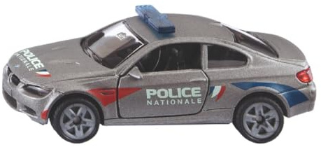 siku 1532001, BMW M3 Coupé Police France, Métal/plastique, Anthracite, Voiture jouet pour enfants, Portes ouvrables