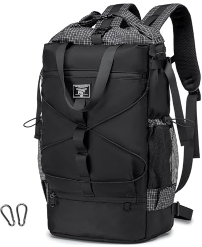 BAGZY Rolltop Ryggsäck 40x30x15 British Airways Vattentät Rollryggsäck Dam Herr Laptopryggsäck Med Laptopfack För 17 Tum Stort Dagsryggsäck Sportryggsäck Reseryggsäck För Business Stad Svart