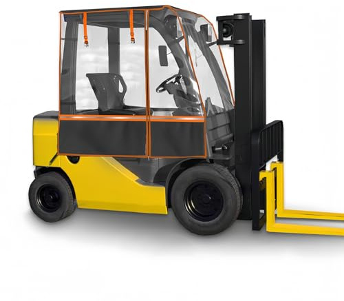 CCYLEZ Couvercle de Chariot élévateur pour la Pluie, Couverture Universelle de Sunshade de Chariot élévateur, Eva Enceinte de Protection Transparente All Mether Forklift Sunshade, 57 X