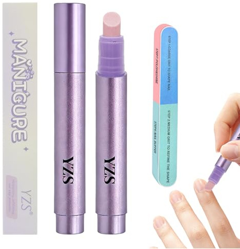 Lápiz de aceite 3 en 1 para cutículas, lápiz de aceite de uñas con lima de uñas, lápiz de aceite para cutículas, aceite para cutículas, aceite para eliminar cutículas y uñas agrietadas y secas