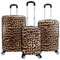 Rockland Safari Hardside Spinnrad Gepäck, Leopard, 3-teiliges Set (20/24/28), Leopard, 3 Piece (20/24/28), Melbourne Hardside Erweiterbares Spinnrad Gepäck