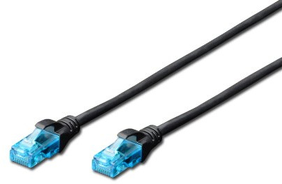 DIGITUS LAN Kabel Cat 5e – 5 m – U/UTP Ungeschirmt – 1 Gbit/s – 100 MHz – CCA Netzwerkkabel mit RJ45 – PVC-Mantel – AWG 26/7 – Kompatibel zu Cat6 und Cat5 – Schwarz