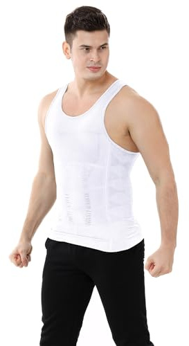 TOPTIE Débardeur Gainant Homme Minceur Body Shaper Compression Shirt Shapewear Sculpting Vest Muscle Tank