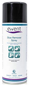 Ewent EW5627 - Spray removedor de pegamento 400ml - Elimina residuos de pegamento y/o etiquetas adhesivas de superficies de plástico, vidrio, madera y metal, El embalaje puede variar