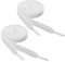 WELKOO cordones planos, cordones para zapatos duraderos, 1 par. Colores Blanco y largo (90cm x 8mm). Compatible con Nike, Adidas, Converse, Reebok, New Balance y muchos más.