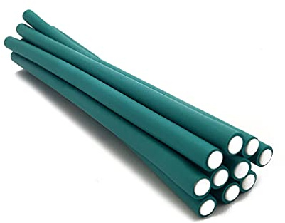 NIKO Twist Flex Rods – Rulli flessibili in schiuma, bigodini leggeri piegati per ricci e onde, strumento di styling per parrucchieri/barbiere – colore casuale (8 mm)