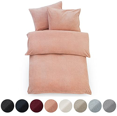 Blumtal Ropa de Cama de Invierno de 200 x 260 cm y 2 Fundas de Almohada de 40 x 80 cm, Ropa de Cama de Forro Polar con Tacto de Cachemira, Ropa de Cama de Invierno de Peluche, Suave Ropa de Cama en