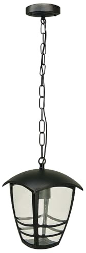 EDO Paletto da Giardino IMMA L/S 30 cm Nero IP44 – Lampione da Giardino con Attacco E27 – Illuminazione Moderna per Vialetti, Percorsi, Terrazze