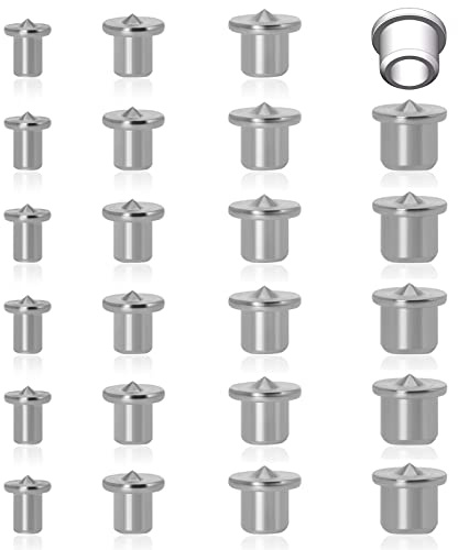 Jongdari 24PCS Dowel Centering Pins for Woodworking, Steel Drill Center for Dowel and Tenon Center Transfer Plugs Point (1/4, 5/16, 3/8, 1/2)