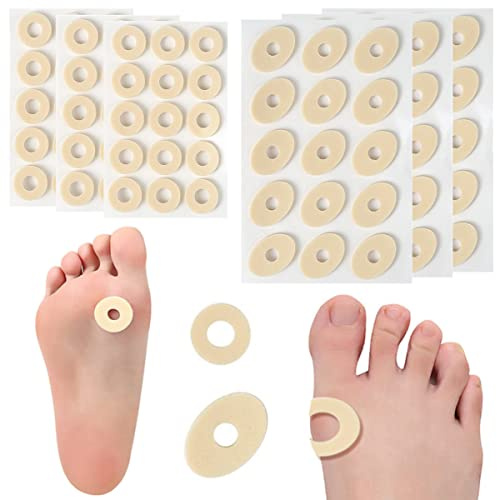 90 Pieces Corn Cushions, Soft Latex Foam Self Adhesive Callus Pads Corn Pad Anti Friction Reduce Foot and Heel Pain, 2 Models