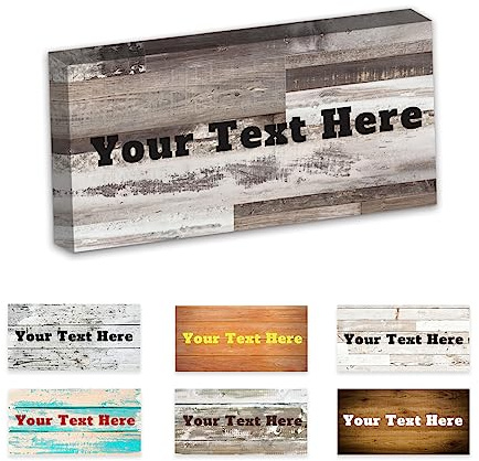 CCWACPP Custom Quotes Wall Decor Personalized Rustic Sign Text Canvas Prints for Farmhouse, Home, Living Room, Bedroom and Kitchen (Scale 1)