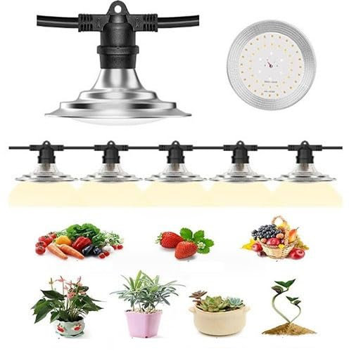 ROEDAX-HAO Plant Grow Lights, Full Spectrum LED Grow Lights, Greenhouse Outdoor Growth Light Bulbs (6) for Backyard Farm Seedlings, Vegetables, Flowers