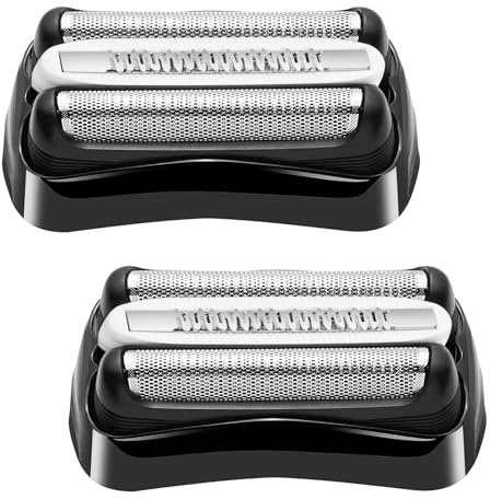ACWOO Braun Series 3 Scherkopf, Scherkopf Braun Serie 3, Elektrorasierer, Ersatzscherteil kompatibel mit Rasierer Herren Serie 3, 32B, Schwarz, 2er Pack