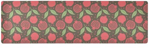 Söt granatäpple sömlöst mönster röd duk grytunderlägg för varma rätter, värmebeständig filt och utomhus bordslöpare vattentät för hus 9,40 x 30 cm, handtvätt
