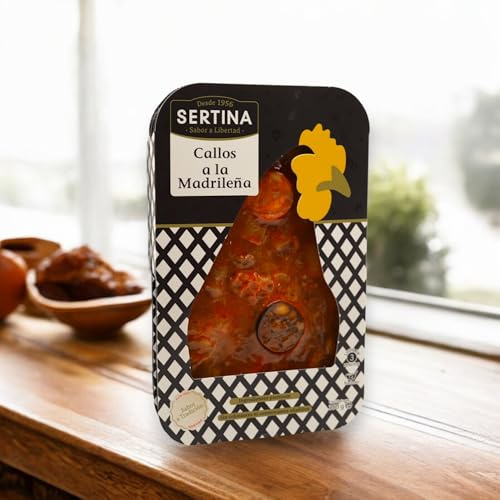 Sertina Callos a la madrileña, pack de 6 x 350g - Comida Gourmet Lista Para Comer Con Callos de Ternera Naturales y Embutidos Asturianos - Receta Tradicional Española, Sin Conservantes