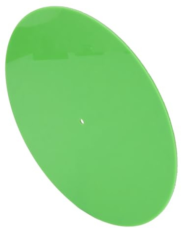 Hamwesh Spela Spelare Matta, 12 Tum Akryl Anti Slip Kände Vändbord Slipmat med Anti Statisk Design för Hemrekordspelare (Grön)