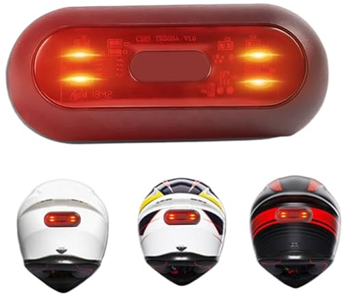 Whyzsjnclg Luce per Casco da Bici, Luce per Casco da 350mAh IP67 Impermeabile 4 LED 3 modalità Bici USB Ricaricabile ABS Leggero per Guida Notturna, luci per Bicicletta