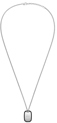 Armani Exchange Herren Silberfarben Edelstahl Halskette, AXG0169040
