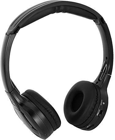 Naroote Auriculares Estéreo Inalámbricos por Infrarrojos para Automóvil, Diseño Ergonómico, Silenciador Automático, Plegables, Livianos de Sonido Clara para DVD de Automóvil