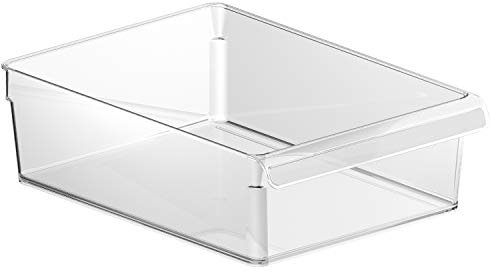 Rotho Loft Kühlschrankorganizer 5l, Kunststoff (SAN) BPA-frei, transparent, L/5l (31.0 x 22.0 x 9.0 cm)