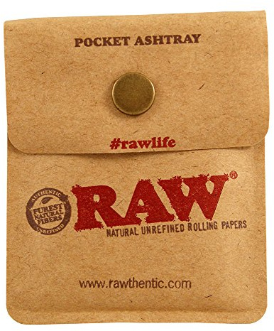 RAW Pocket Ashtray, Portable, 5 Pack, Red, 8.5cm x 7.5cm