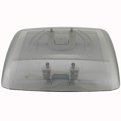 pro-Styling MPK Ersatzhaube Dachluke Dachfenster Dachhaube 28 x 28 Wohnwagen Wohnmobil Caravan (grau, Glas, Front, RV)