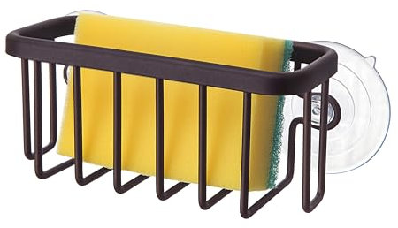 SunnyPoint NeverRust Soporte de succión para fregadero de cocina para esponjas, fregadores, jabón, cocina, baño, 6.02 x 6.34 x 2.56, aluminio