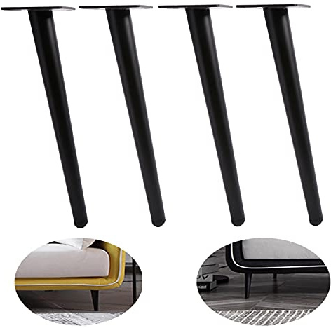 ALXEH Oblique Furniture Leg 10 Inch, Slant Tapered Coffee Table Legs 4PCS