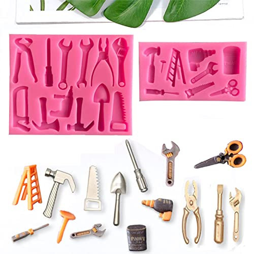 HUANGY Brateuanoii 2 Stück Kuchen Dekoration Fondantform, Hardware-Werkzeug Fondantform, Fondantformen Silikon, zum Dekorieren von Kuchen, Schokolade, Süßigkeiten, Polymer Clay, Gelees Machen