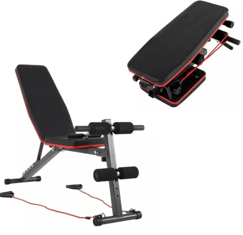Zanbeel Adjustable Weight Bench, Foldable Incline & Decline Workout Bench, Full Body Multi-Purpose Gym,Strength Training & Dumbbell Exercises for Home Fitness & Strength Training