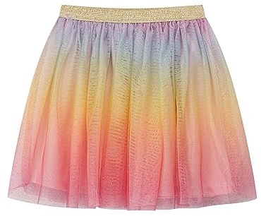 DANI CHINS Girl's Layered Tutu Skirt Tulle Princess Sparkle Skirt (Multicolored#1, 5)