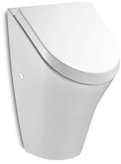VBChome Urinal Zulauf von Hinten Weiß Deckel mit Absenkautomatik Soft Close Modern Hochwertig Keramik Pinkelbecken Pissoir Wandurinal Wandpissoir Urinal mit Deckel