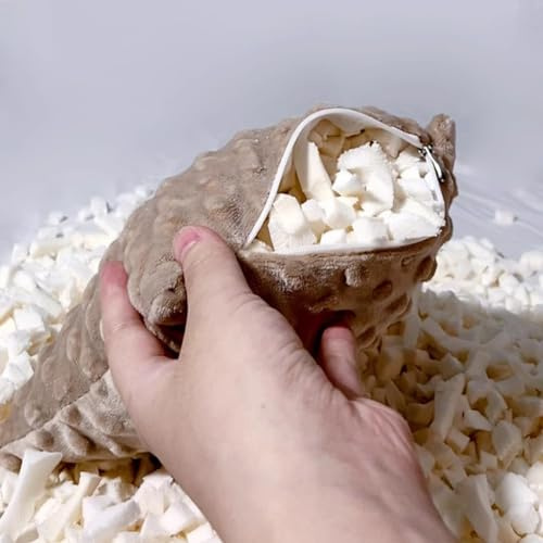 Relleno de puf, relleno de espuma viscoelástica triturada para relleno de cama de perro, relleno de almohada de enfriamiento suave de alta densidad triturada (1.1 libras)