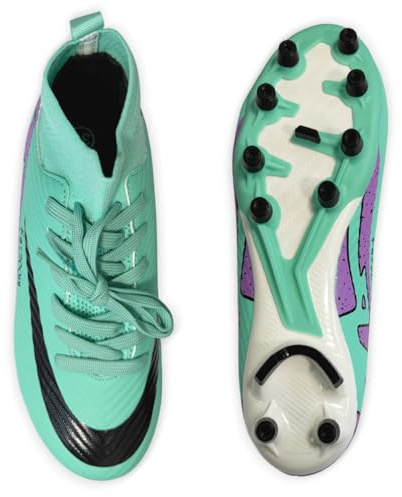 IFIKK Scarpe da Calcio da Uomo Stivaletti Scarpe da Ginnastica da Allenamento in Pelle per Bambini Scarpe da Calcio (35,KV05)