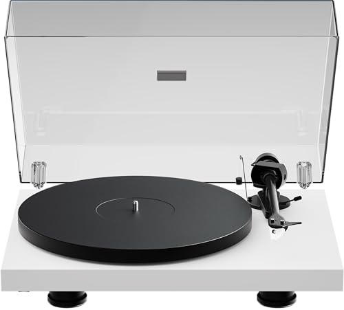 Pro-Ject Debut EVO 2, Next Generation Audiophile skivspelare med kolfibertonearm, elektronisk hastighetsval och förmonterad Pick it MM EVO-patron, tillverkad i Europa (satinvit)