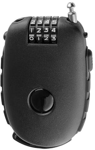 1pcs Kabelschloss,4-Stellig Zahlenschloss,130cm Stahlseil,Drahtseil Schloss,Rollerschloss,Schloss für Roller,Fahrradschloss Klein,Scooter Lock,Einziehbar,für Gepäck,Motorrad-Helm,Koffer,Fahrrad