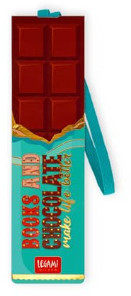 Legami - Segnalibro con Elastico, in Carta certificata FSC, Tema Chocolate, Tiene il Sengo e il Libro Chiuso, 4,7 x 17,5 cm